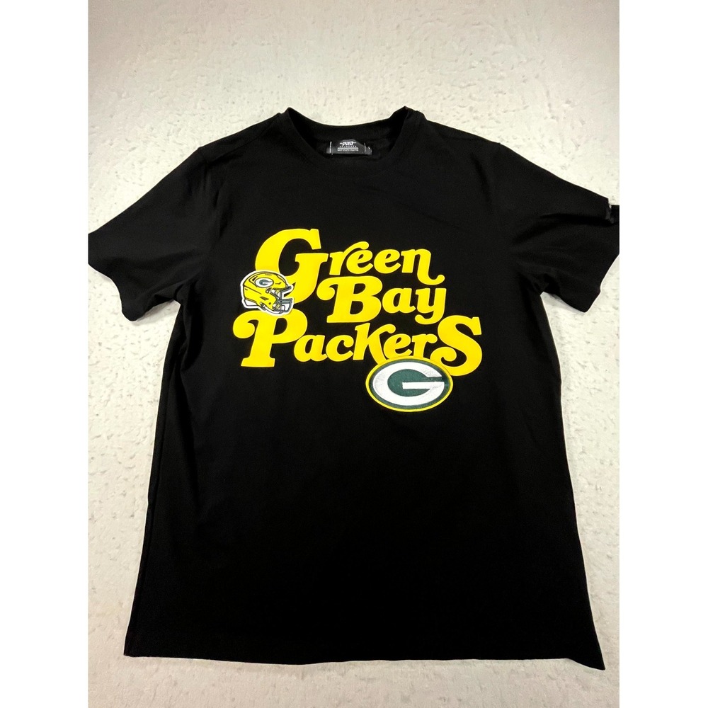 Green Bay Packers T Shirt Mens Large Black Pro‎ Standard Football NFL Sportswear